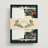 "Gilded Tapestry" - RSVP Cards in Midnight Garden by Simona Camp - Assembled with Belly Band
