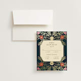 "Gilded Tapestry" - RSVP Cards in Midnight Garden by Simona Camp - RSVP with Envelope
