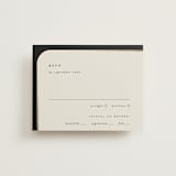 "Tuxedo" - RSVP Cards in Black Tie by Carolyn Nicks - Front