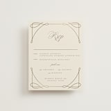 "Simple Art Nouveau" - RSVP Cards in Cream by Katie Zimpel - Front