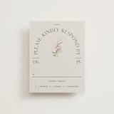 "Floral Type Arch" - RSVP Cards in Linen by Baumbirdy - Front