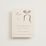 "Bow" - RSVP Cards in Tuxedo by Corinne Malesic - Front