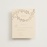 "Leafy Garland" - RSVP Cards in Sand by Creo Study - Front
