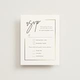 "Balanced" - RSVP Cards in Milk White by Robin Ott - Front