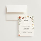 "Fleur" - RSVP Cards in Verona Sunset by Sarah Knight - RSVP with Envelope