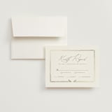 "Reflection" - RSVP Cards in Porcelain by Leah Bisch - RSVP with Envelope