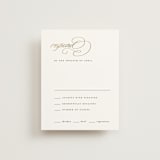 "Left Align" - RSVP Cards in Silk by Kelly Schmidt - Front