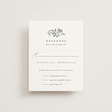 "Climbing Florals" - RSVP Cards in Sapphire by Olivia Raufman - Front