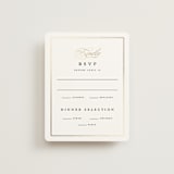 "Timeless" - RSVP Cards in Linen by Erica Krystek - Front