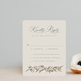 "Gilded" - RSVP Cards in Slate by Leah Bisch - Front