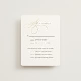 "Elegant Flourish" - RSVP Cards in Sugar by Jessica Williams - Front