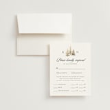 "Gilded Forest" - RSVP Cards in Snow by Stacy Maalouf - RSVP with Envelope