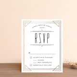 "Framed Deco Elegance" - RSVP Cards in Classic White by Kelly Schmidt - Front