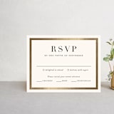 "Bold Classic" - RSVP Cards in Golden by Jessica Williams - Front