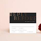 "Finley" - RSVP Cards in Graphite by Kristie Kern - Front