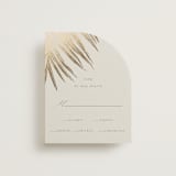"Gilded Palm" - RSVP Cards in Sand by Melinda Denison - Front