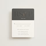 "Over Monogram" - RSVP Cards in Stormy by Jessica Williams - Front