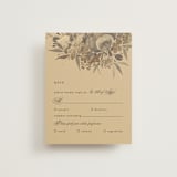 "Happiness" - RSVP Cards in Cherry by Shannon Chen of Four Wet Feet Studio - Front