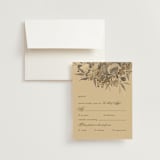 "Happiness" - RSVP Cards in Cherry by Shannon Chen of Four Wet Feet Studio - RSVP with Envelope