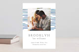 "Rustic Stripes" - Birth Announcements in Cornflower by Liz Conley - Front