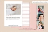 "Simple Elegance" - Birth Announcements in Blush by Kasia Labocki - Back of Card
