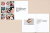 "Simple Elegance" - Birth Announcements in Blush by Kasia Labocki - Interior Options