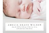 "Simple Elegance" - Birth Announcements in Blush by Kasia Labocki - Close-Up