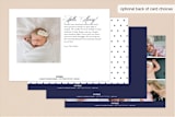"Scalloped Border" - Birth Announcements in Admiral by Vanessa Doyle - Back of Card