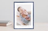 "Painted Edge" - Birth Announcements in Midnight by Shari Margolin - Front