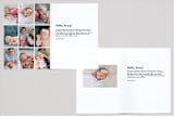 "Painted Edge" - Birth Announcements in Midnight by Shari Margolin - Interior Options