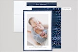 "Painted Edge" - Birth Announcements in Midnight by Shari Margolin - Assembled