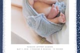"Painted Edge" - Birth Announcements in Midnight by Shari Margolin - Close-Up