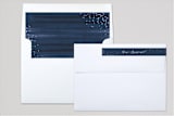 "Painted Edge" - Birth Announcements in Midnight by Shari Margolin - Liner and Label