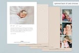 "Elegant Collage" - Birth Announcements in Ink by Ana Sharpe - Back of Card