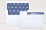 "New" - Birth Announcements in Periwinkle by Kampai Designs - Liner and Label