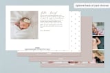 "Sweet Heart" - Birth Announcements in Petal by Lorent and Leif - Back of Card