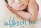 "Sweet Script" - Birth Announcements in Sky by Kerry Doyle - Close-Up