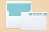 "Sweet Script" - Birth Announcements in Sky by Kerry Doyle - Liner and Label