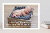 "Modern Welcome" - Birth Announcements in Frost by Michelle Poe - Front