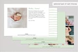 "Modern Welcome" - Birth Announcements in Frost by Michelle Poe - Back of Card