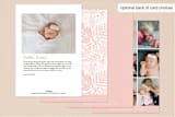 "Foliage Name Frame" - Birth Announcements in Peony by Alethea and Ruth - Back of Card