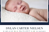 "Classic Stripe" - Birth Announcements in navy by Sarah Brown - Close-Up
