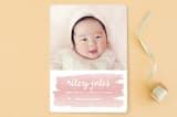 "Sweet Splash" - Birth Announcements in Blush by SimpleTe Design - Front
