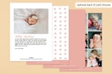 "Sweet Splash" - Birth Announcements in Blush by SimpleTe Design - Back of Card