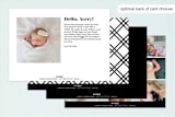 "Avenue" - Birth Announcements in Onyx by Chryssi Tsoupanarias - Back of Card