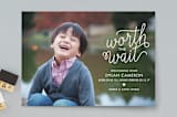 "Worth Waiting For" - Birth Announcements in Vanilla by Sarah Brown - Front