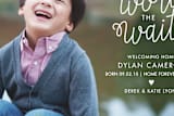 "Worth Waiting For" - Birth Announcements in Vanilla by Sarah Brown - Close-Up