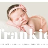 "Center Stage" - Birth Announcements in Pebble by Olivia Raufman - Close-Up