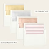 "Center Stage" - Birth Announcements in Pebble by Olivia Raufman - Slip-In Envelope Liners