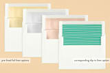 "Big Introduction" - Birth Announcements in Cotton by Kim Chow - Slip-In Envelope Liners